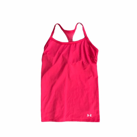 Under Armour Tops - Under Armour Pink Tank Top w/ Built-In Bra